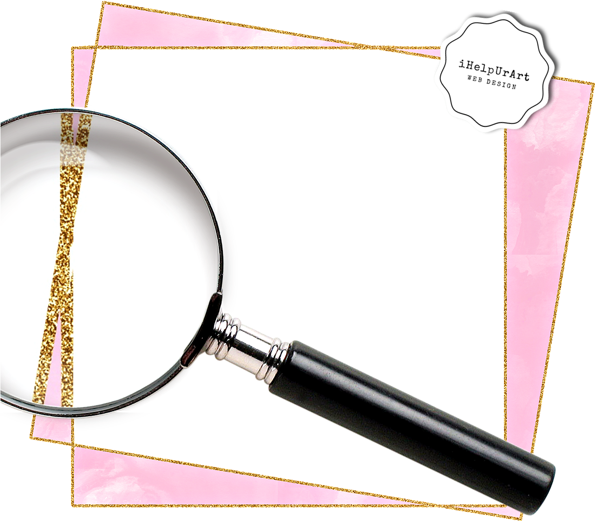 Colorful Geometric Frames Clipart Example Image - Transparent Background Magnifying Glass - Png Download (1223x1072), Png Download