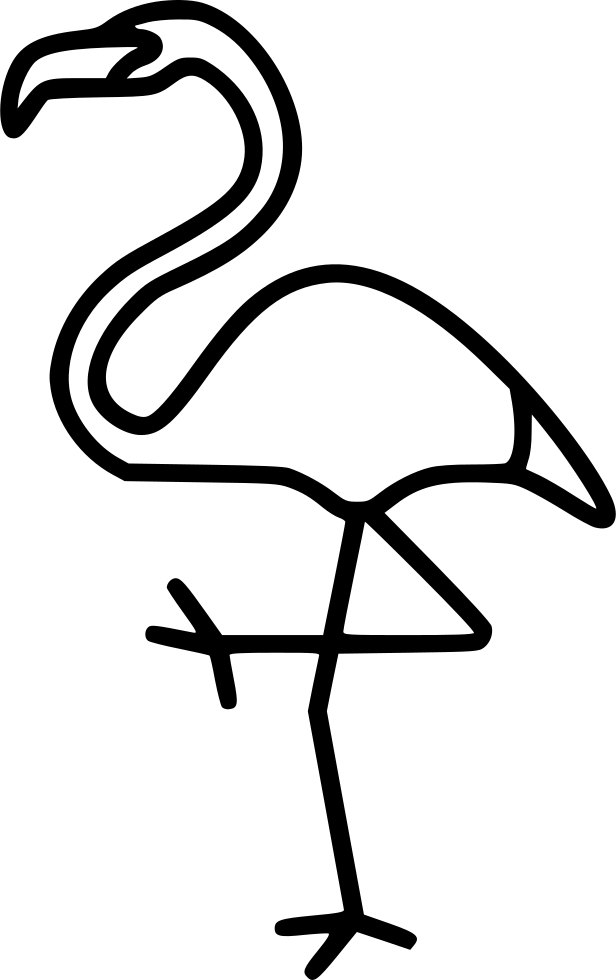 Beak - Flamingo Icon Png Transparent Clipart (616x980), Png Download