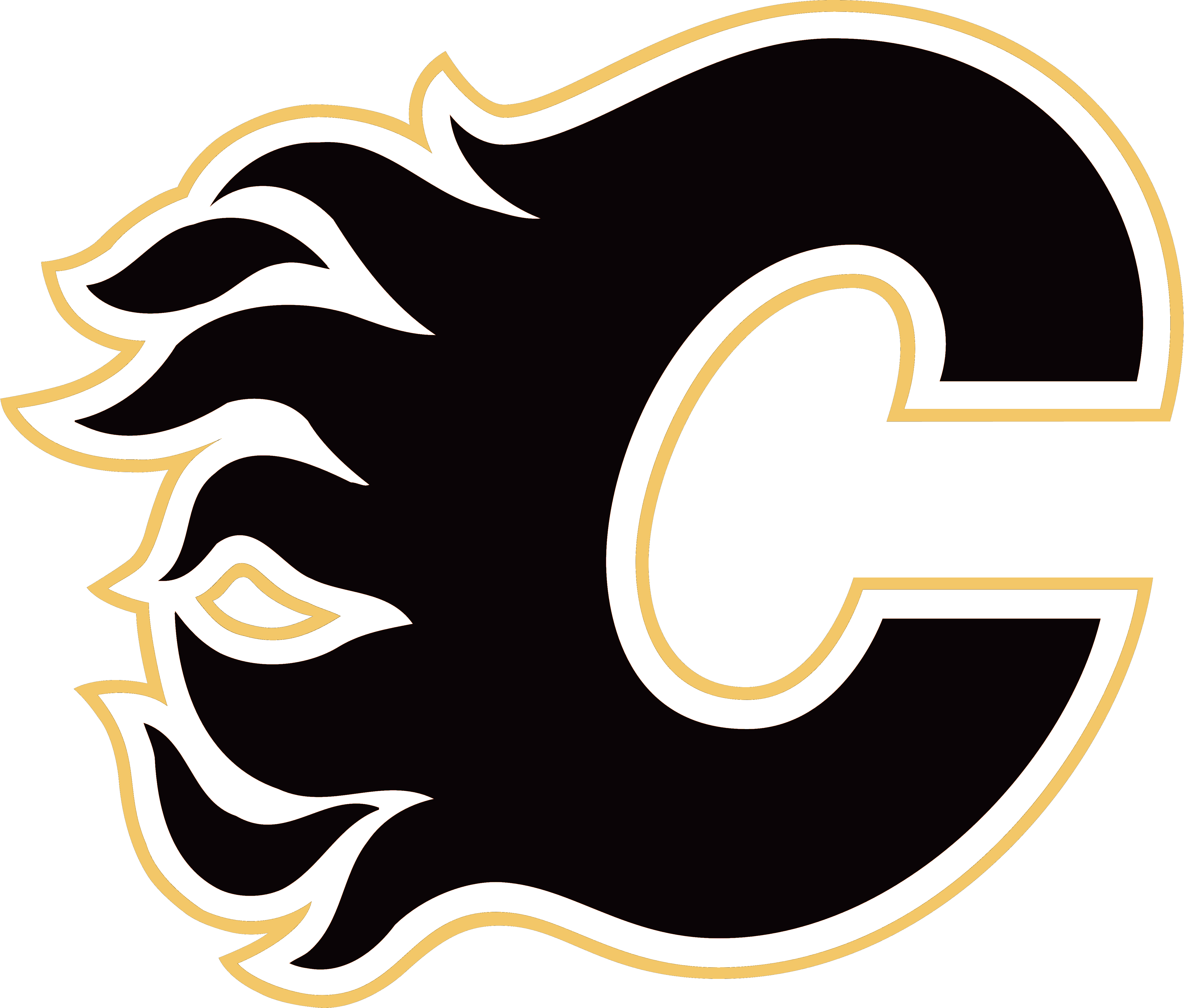 Calgary Flames Logos Download - Calgary Flames Logo Png Clipart (5000x4257), Png Download