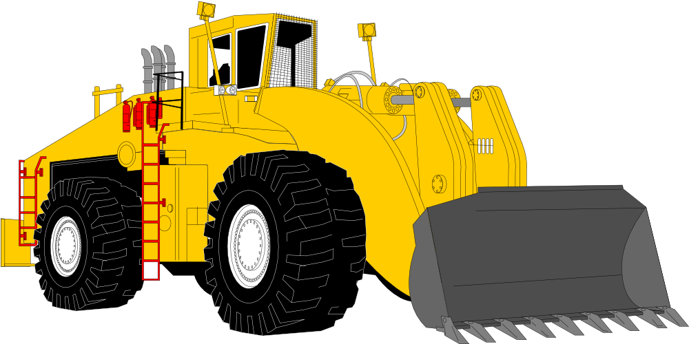 Construction Equipment Clip A - Heavy Construction Vehicles Vector - Png Download (999x531), Png Download