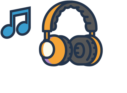 Headphones Clipart Cute, Headphones Cute Transparent - Musica - Png Download (640x500), Png Download