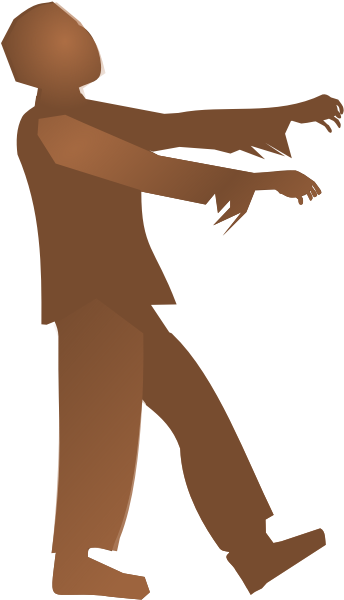 Zombie Silhouette Clipart (600x600), Png Download