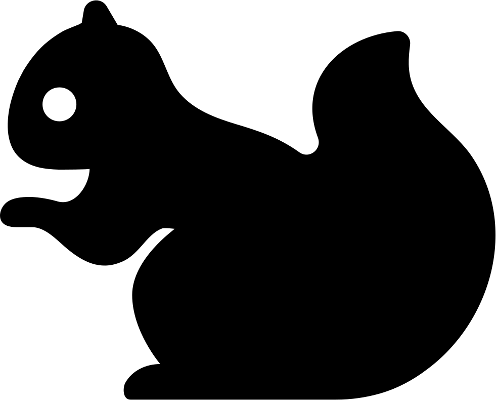 Squirrel Filled Silhouette From Side View Comments - Transparent Vector Squirrel Silhouette Clipart (981x790), Png Download