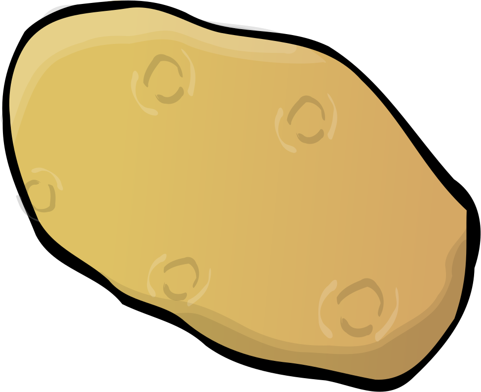 Food, Outline, Plants, Potato, Cartoon, Breads - Clip Art Potato - Png Download (640x521), Png Download