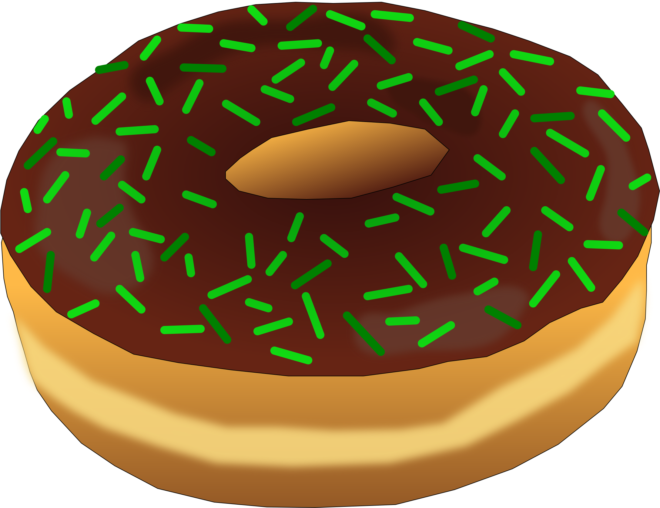 Donut Icons Png Free - Donut Brown Clipart (2400x1897), Png Download