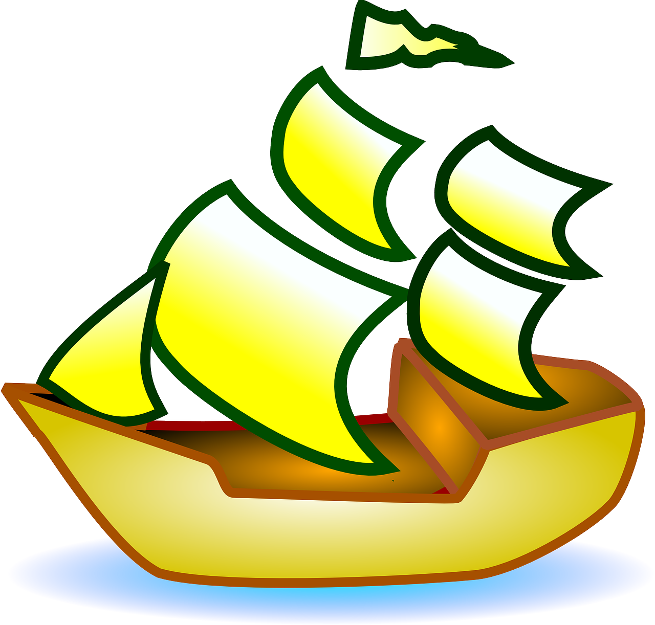 Vector Graphics,free Pictures, Free Photos, Free Images, - Yellow Boat Clipart Transparent Background - Png Download (1280x1222), Png Download