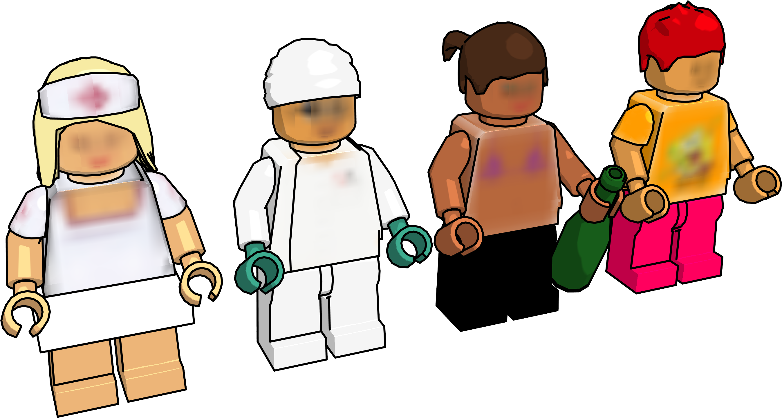Lego People Clipart Png Image - Cartoon Transparent Png (2794x1607), Png Download