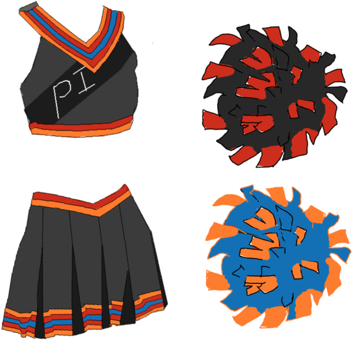 Cheerleading Uniforms Png - Cheerleader Outfit Drawing Clipart (832x960), Png Download