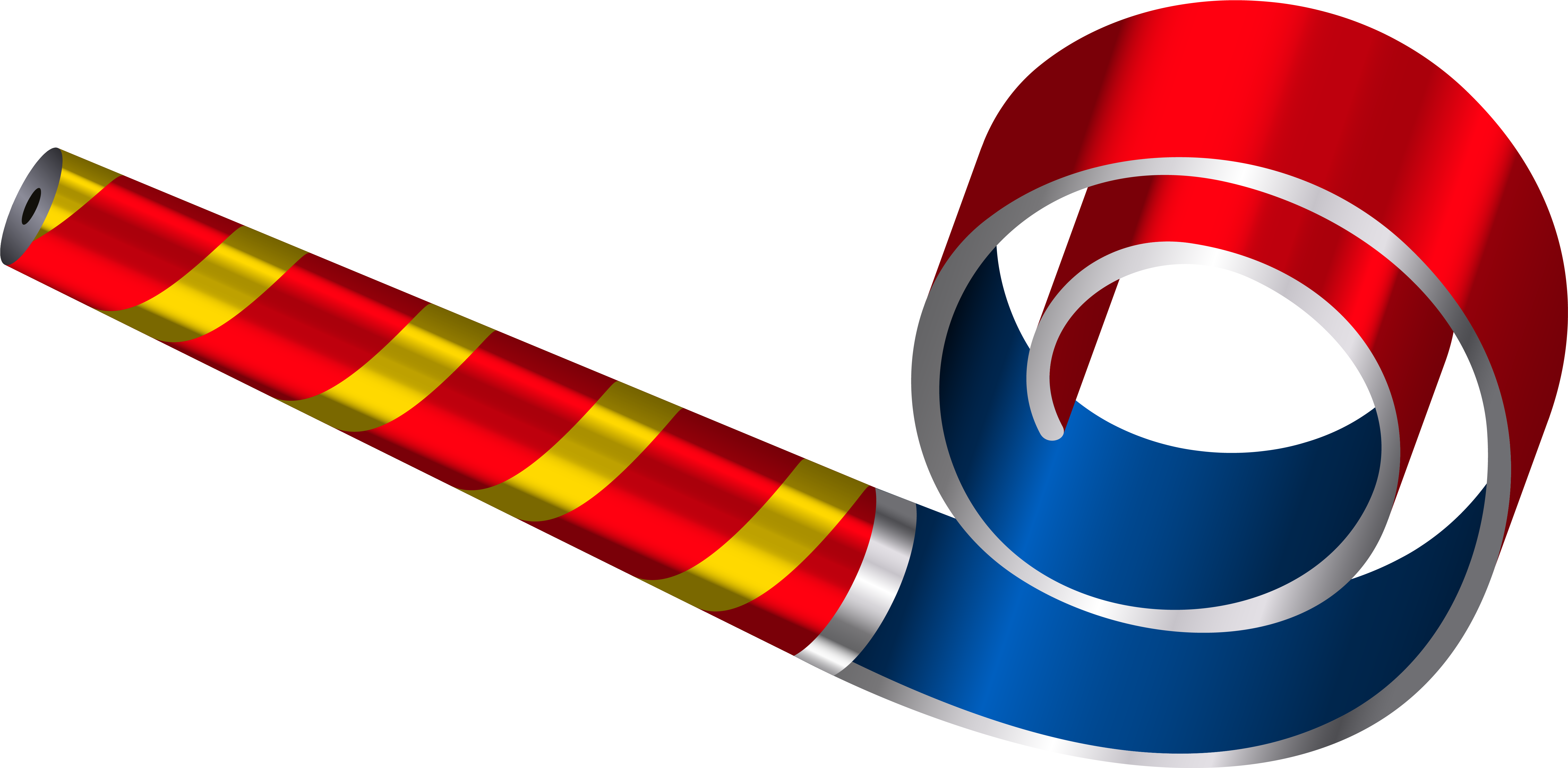 Party Horn Scalable Vector Graphics Clip Art "src="data - Birthday Whistle Png Transparent Png (6222x3049), Png Download