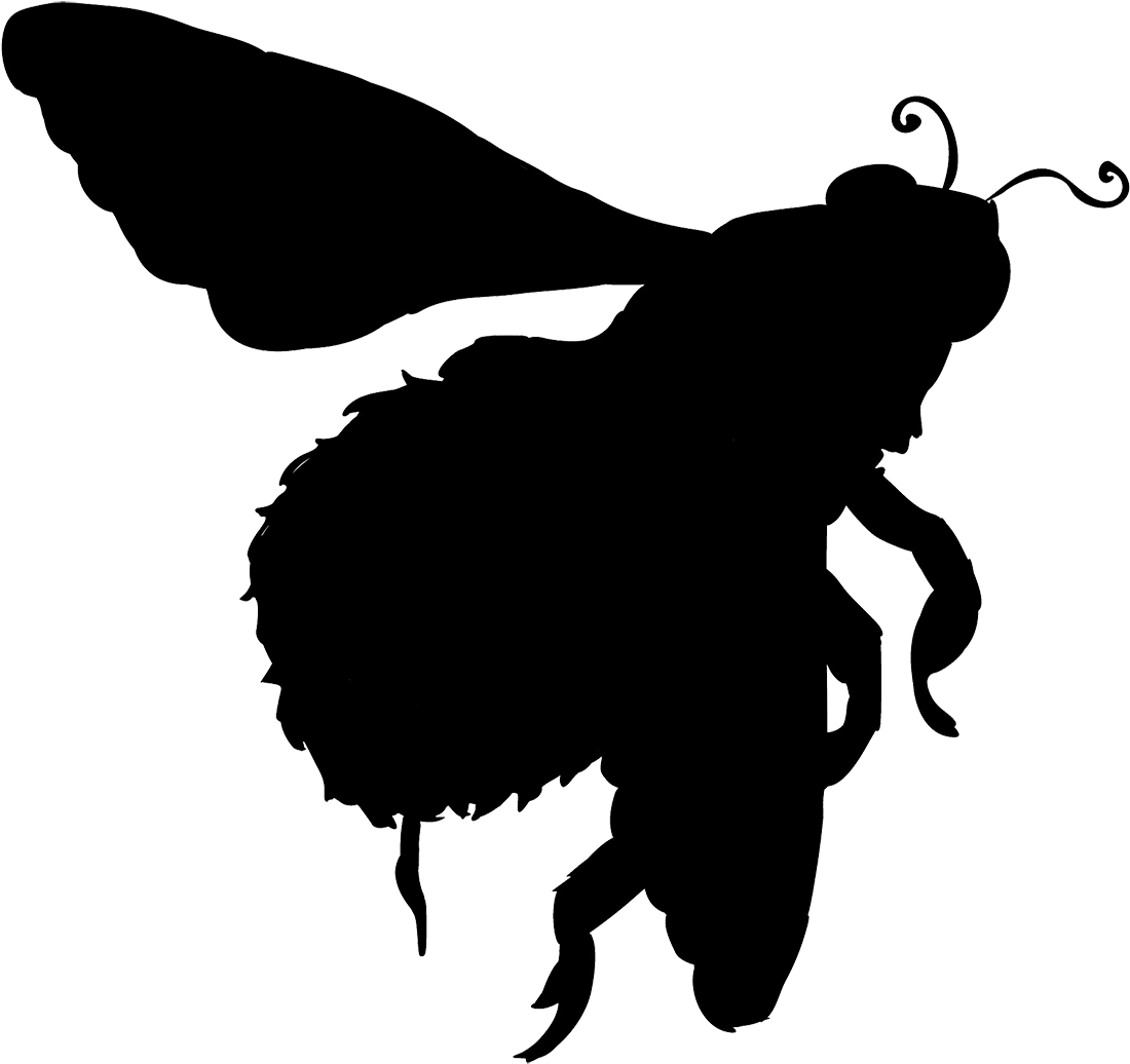 Silhouette Of Bumble Bee - Silhouette Bumblebee Clipart (1181x1181), Png Download