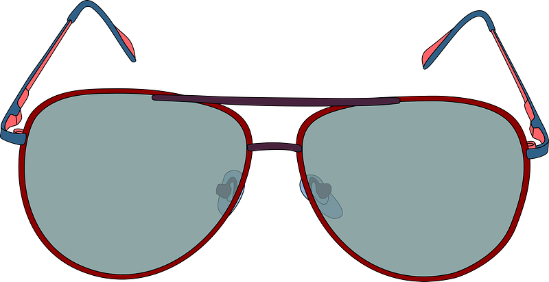 Color Frame Sunglasses 2015070222 Clipart - Transparent Background Chasma Png (800x412), Png Download
