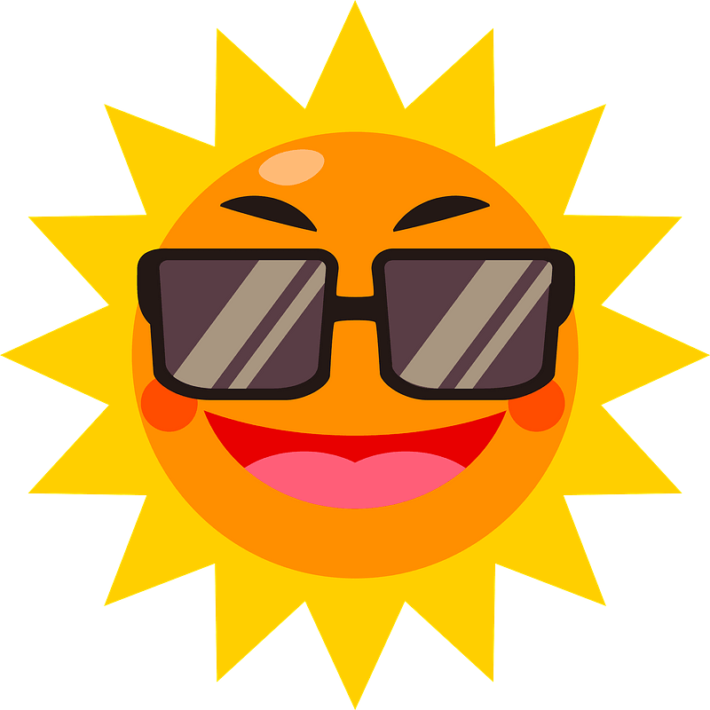 Sun Sunglasses Clipart - Clima En Frances Para Niños - Png Download (800x800), Png Download