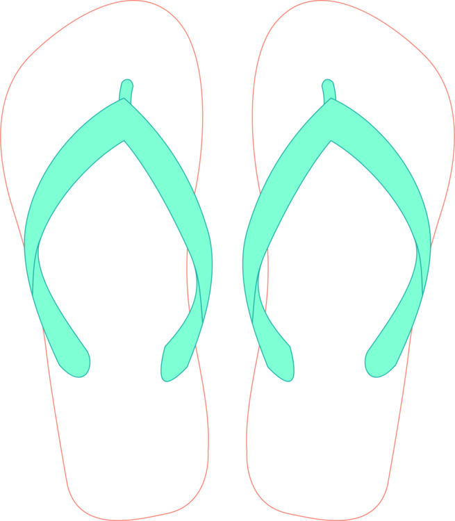 Ear,neck,footwear - Flip-flops Clipart (655x750), Png Download