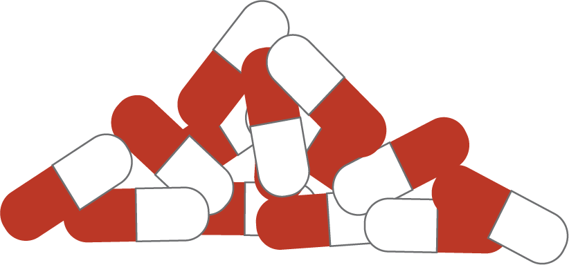 Pill Pile - Prescription Drug Meds Clipart - Png Download (822x384), Png Download