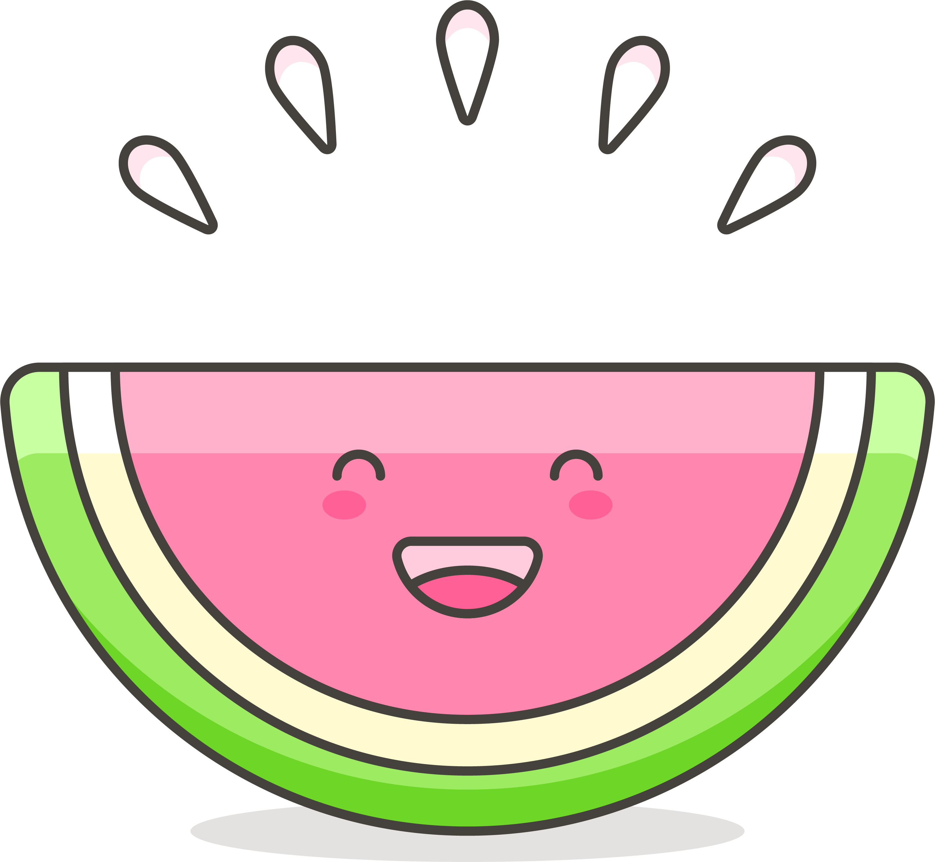 Mouth Free On Dumielauxepices - Cartoon Cute Watermelon Drawing Clipart (3017x2782), Png Download