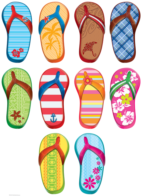 Flip Flops Cutouts Clipart (494x659), Png Download