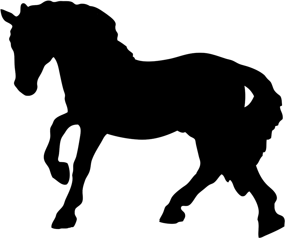 Black Horse Silhouette Clipar - Schleich Lusitano Stallion - Png Download (1004x821), Png Download