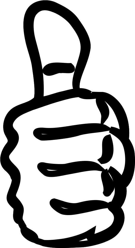 White Black Thumbs Up Svg Clip Arts - Thumbs Up Clipart - Png Download (1024x1024), Png Download