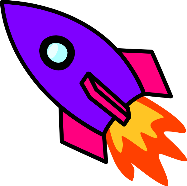 Bingo Images Clipart - Purple Rocket Ship Clip Art - Png Download (600x597), Png Download
