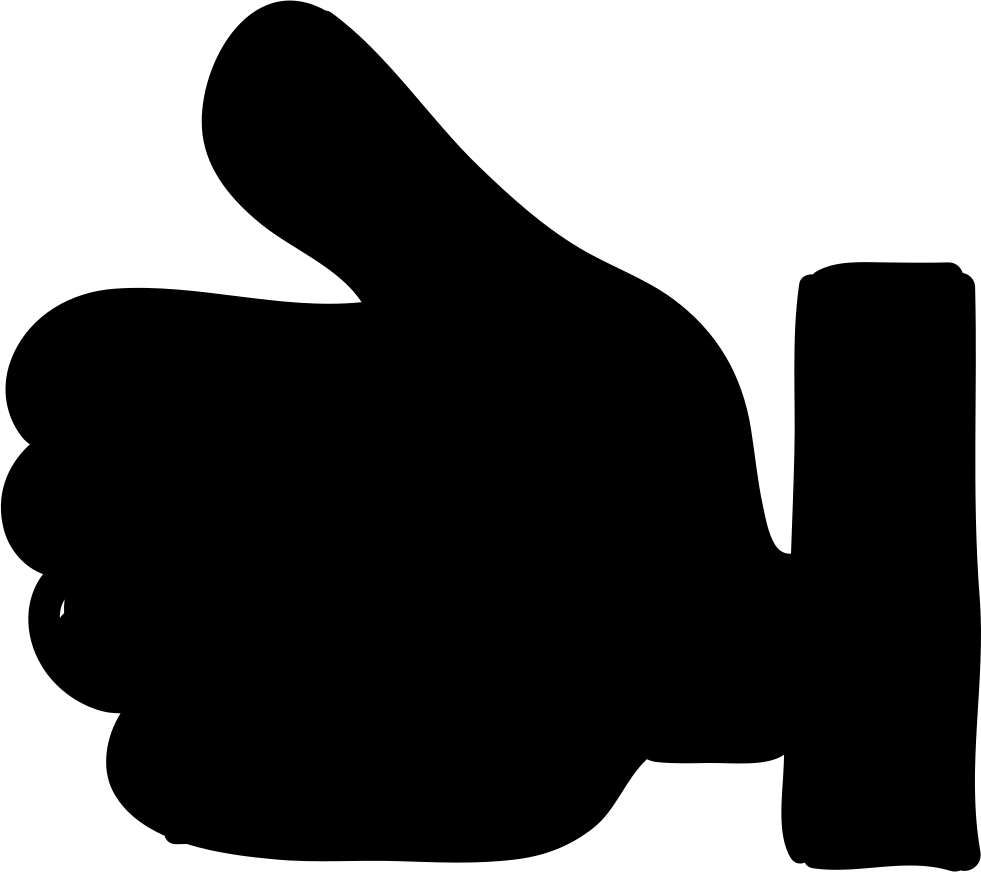 Like Thumb Up Signal Of Filled Hand Comments Clipart - Png Download (981x872), Png Download