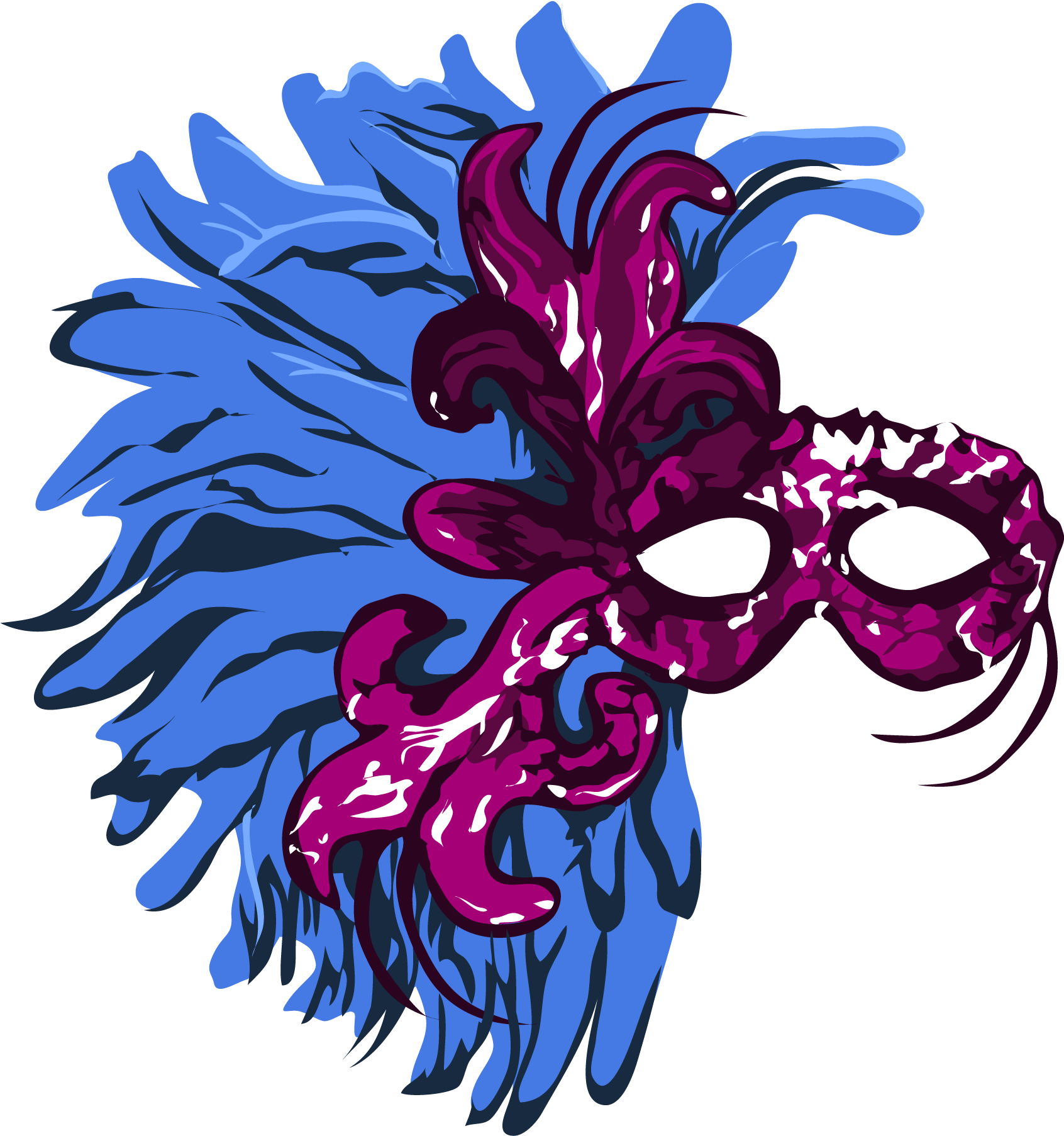 Mardi Gras Mask - Illustration Clipart (2550x3300), Png Download