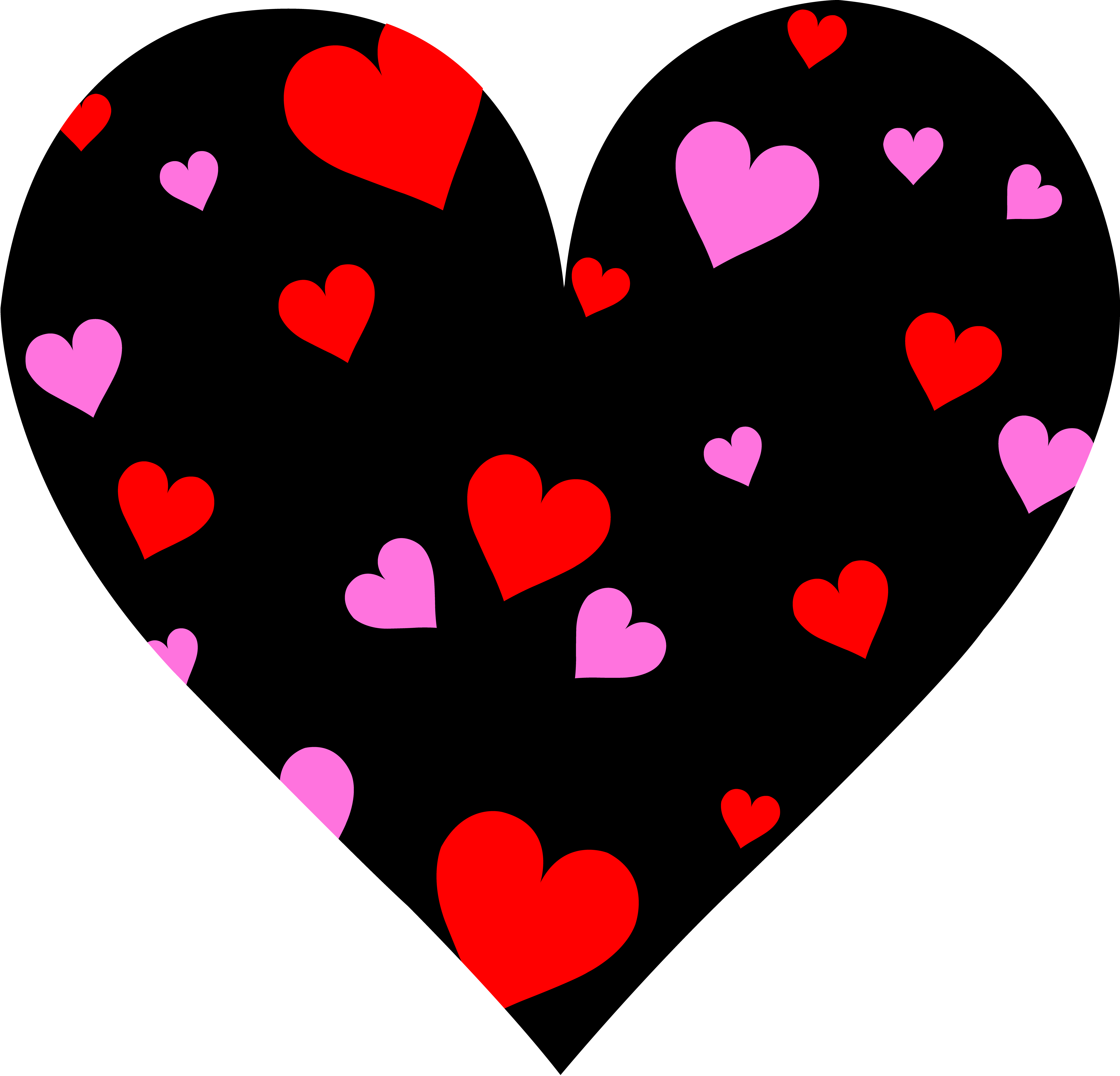 Cute Patterned Valentines Day Heart Free Clipart Free - Valentines Day Hearts Clip Art - Png Download (6516x6261), Png Download