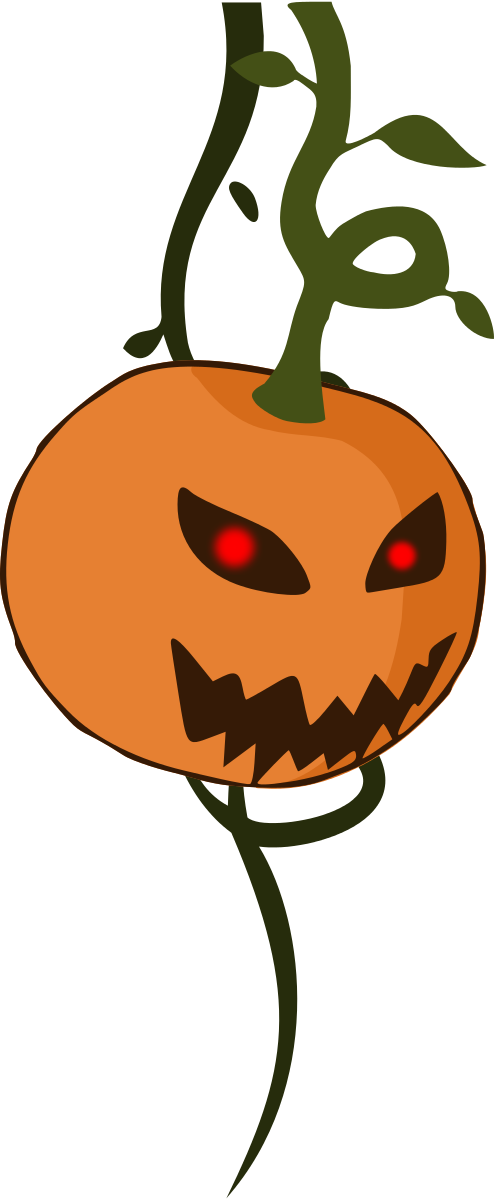 Cartoon Jack O" Lantern Pumpkin Clipart By Purzen - Clip Art Hanging Pumpkin Transparent - Png Download (494x1200), Png Download