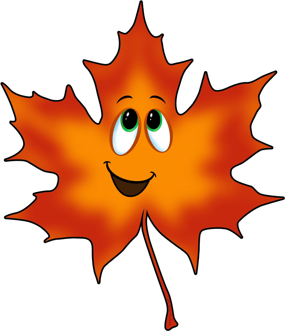 Cartoon Fall Leaves Clipart - Png Download (1237x1600), Png Download