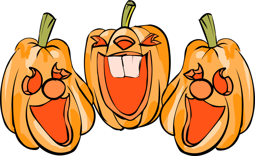Happy Jack O Lantern Clipart - Png Download (825x504), Png Download