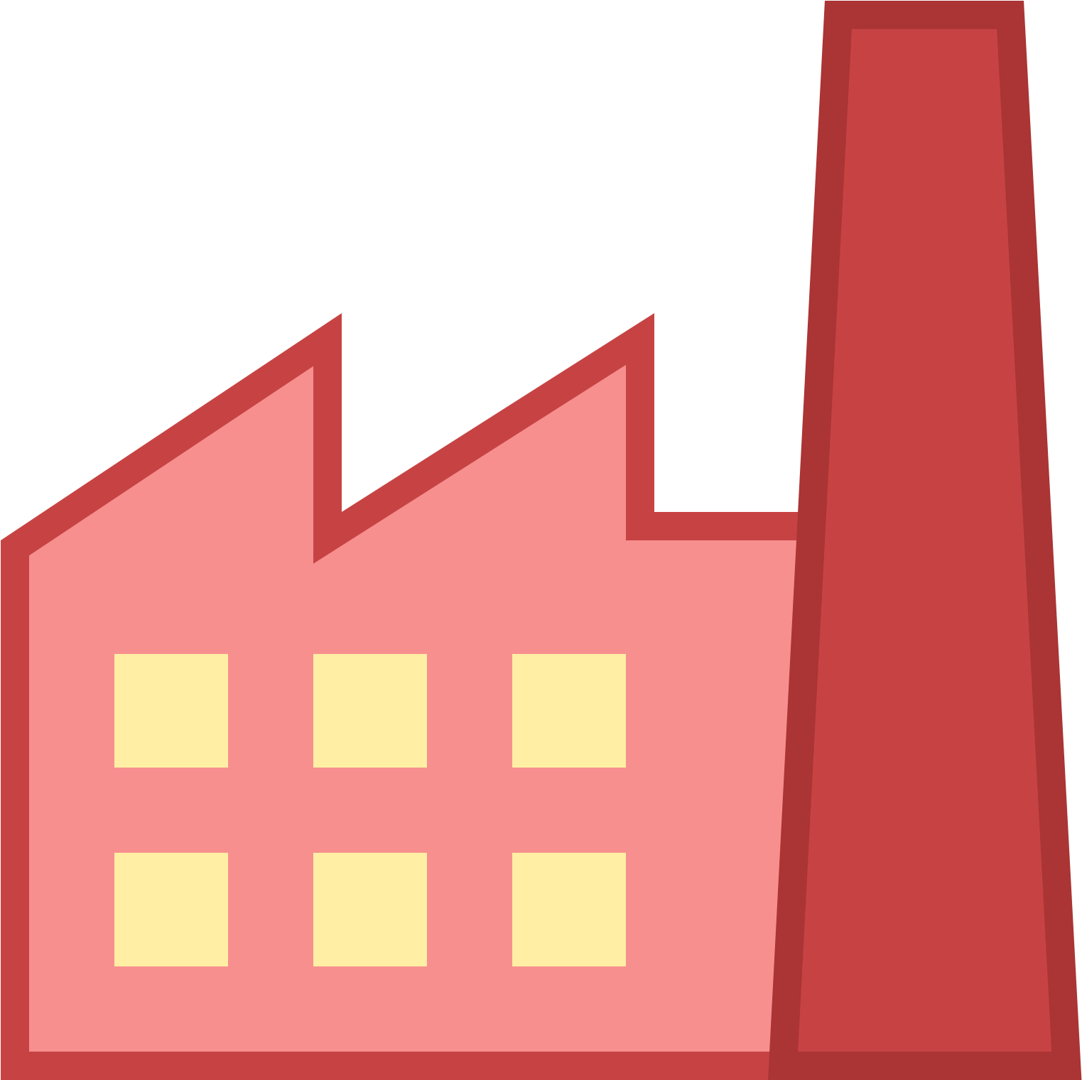 Factory Clipart Outline - Industrial Revolution Clipart Red - Png Download (1523x1521), Png Download