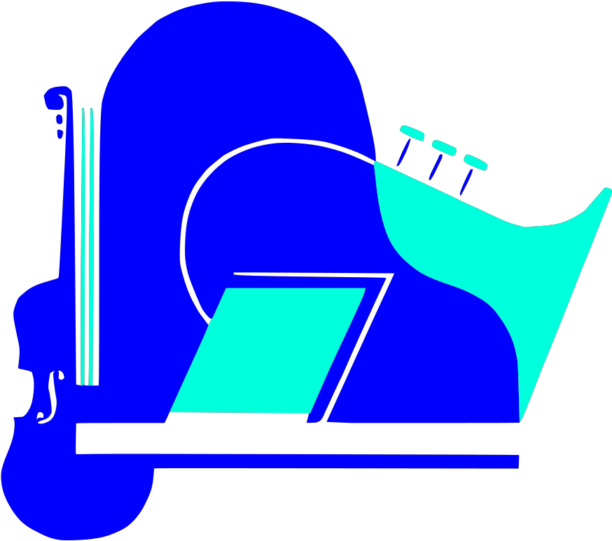 Violin Piano Saxophone Svg Clip Arts - Violin And Piano Graphic - Png Download (1024x1024), Png Download