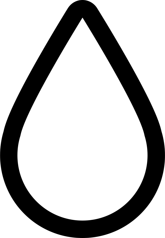 Ink Drop Outline - Rain Drop Black And White Clipart - Png Download (682x980), Png Download