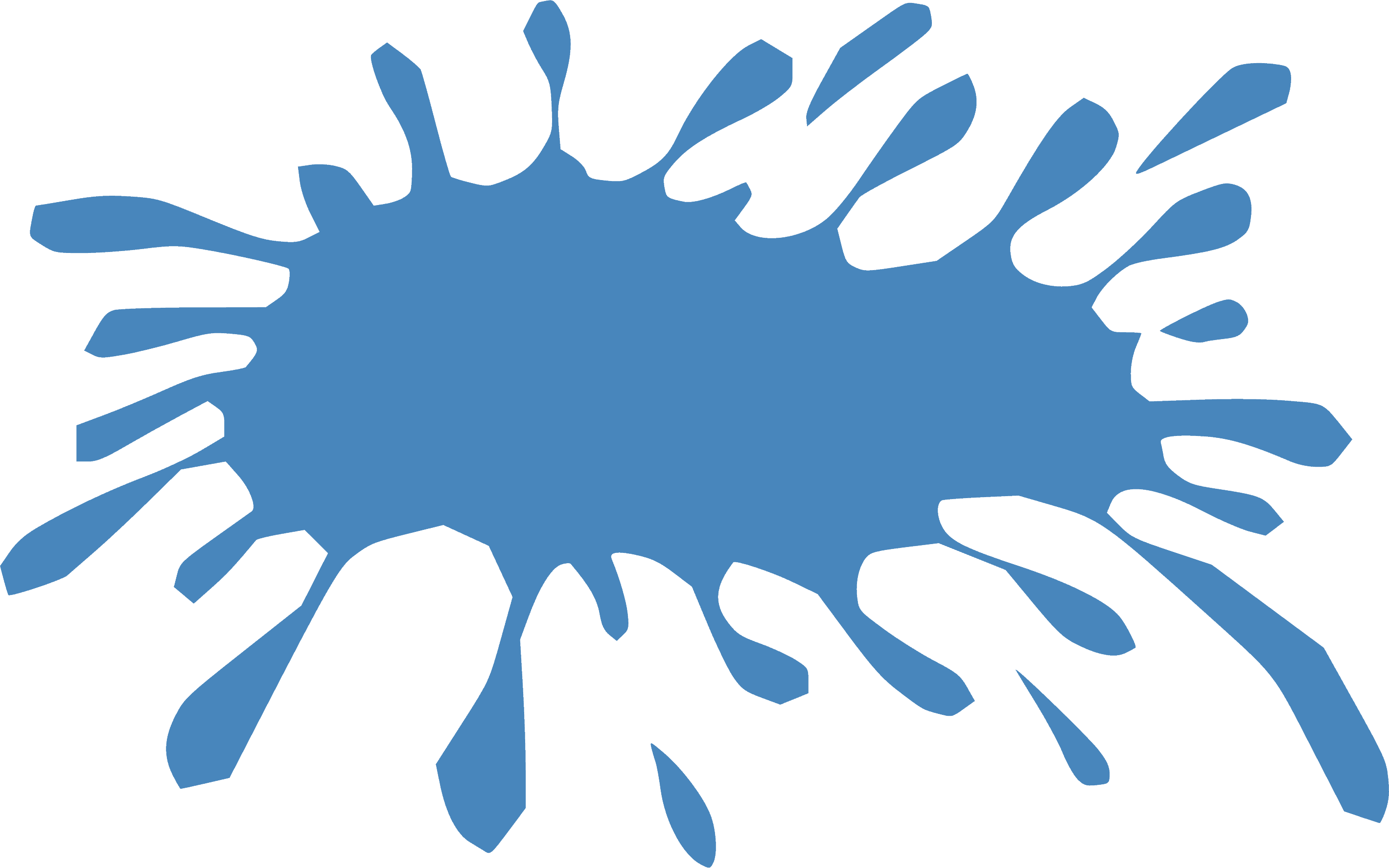 Vector Water Splash Png Clipart (2838x1774), Png Download