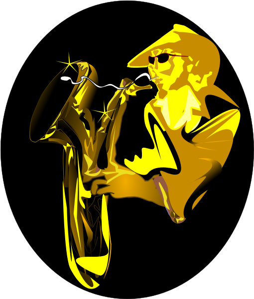 Sax Player Vector Illustration - Saxophone Clipart (600x600), Png Download