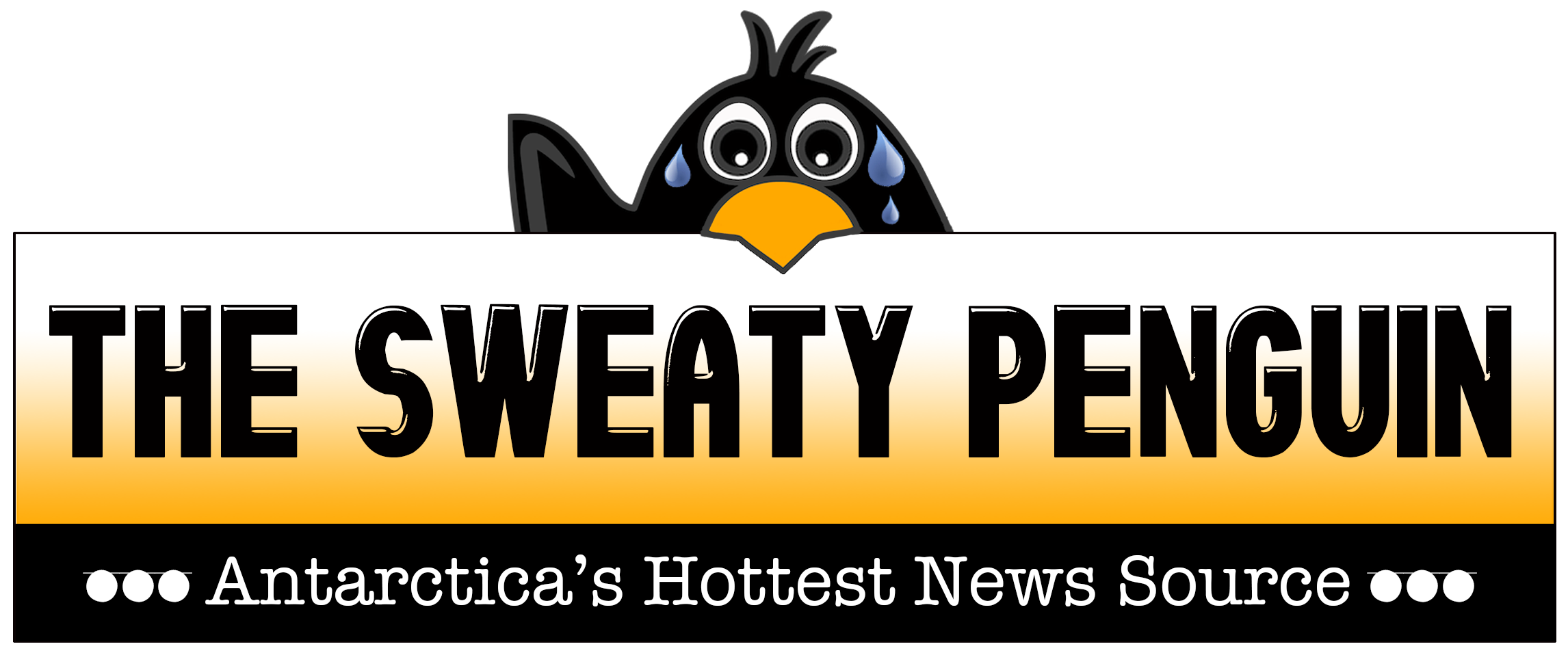 The Sweaty Penguin - Cartoon Clipart (2400x1050), Png Download