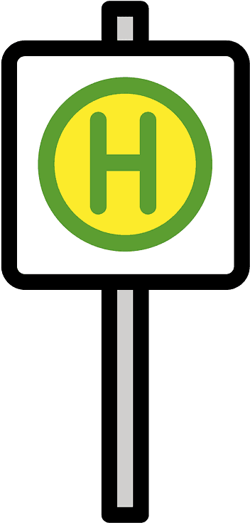 Bus Stop Emoji Clipart - Traffic Sign - Png Download (800x800), Png Download