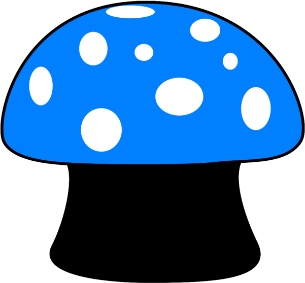 Blue Mushroom Png Icons - Cartoon Mushroom House Clipart (600x600), Png Download