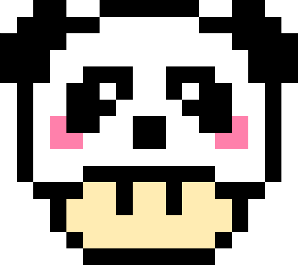 Panda Mario Mushroom - Easy Pixel Art Mario Mushroom Clipart (973x865), Png Download