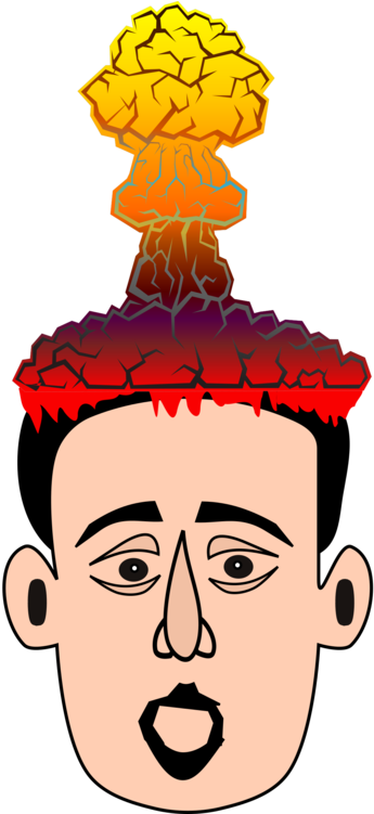Head,art,organ - Cartoon Nuke Explosion Png Clipart (613x750), Png Download
