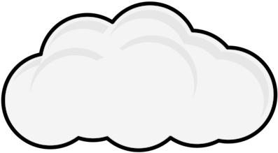 Line Art,walking Shoe,area - Clip Art Cloud Small - Png Download (530x750), Png Download