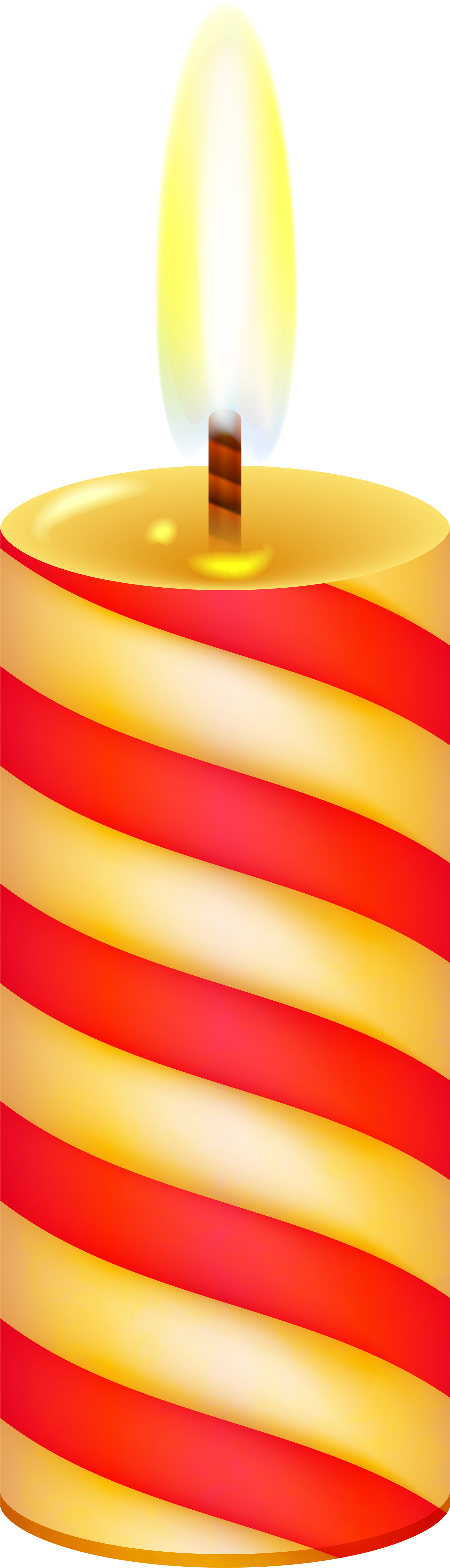 Candle Yellow Red Png Clip Art - Birthday Candles Red And Yellow Transparent Png (2192x7000), Png Download