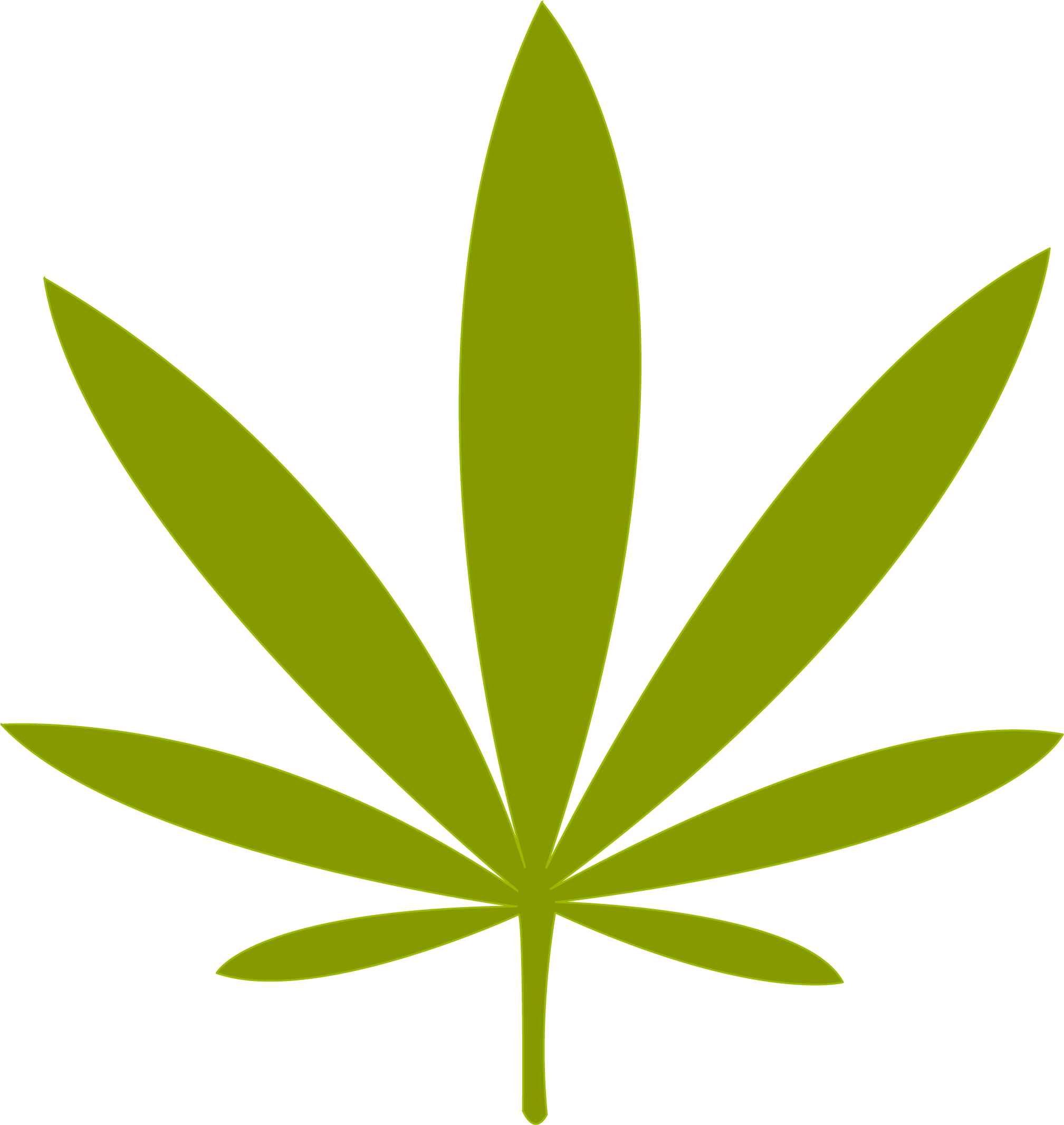 Weed Leaf Png File Simple Marijuana Leaf - Simple Drawing Of Weed Clipart (2117x2160), Png Download