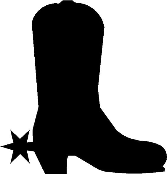 Cowboy Boot Clip Art - Black Cowboy Boot Clipart - Png Download (600x600), Png Download