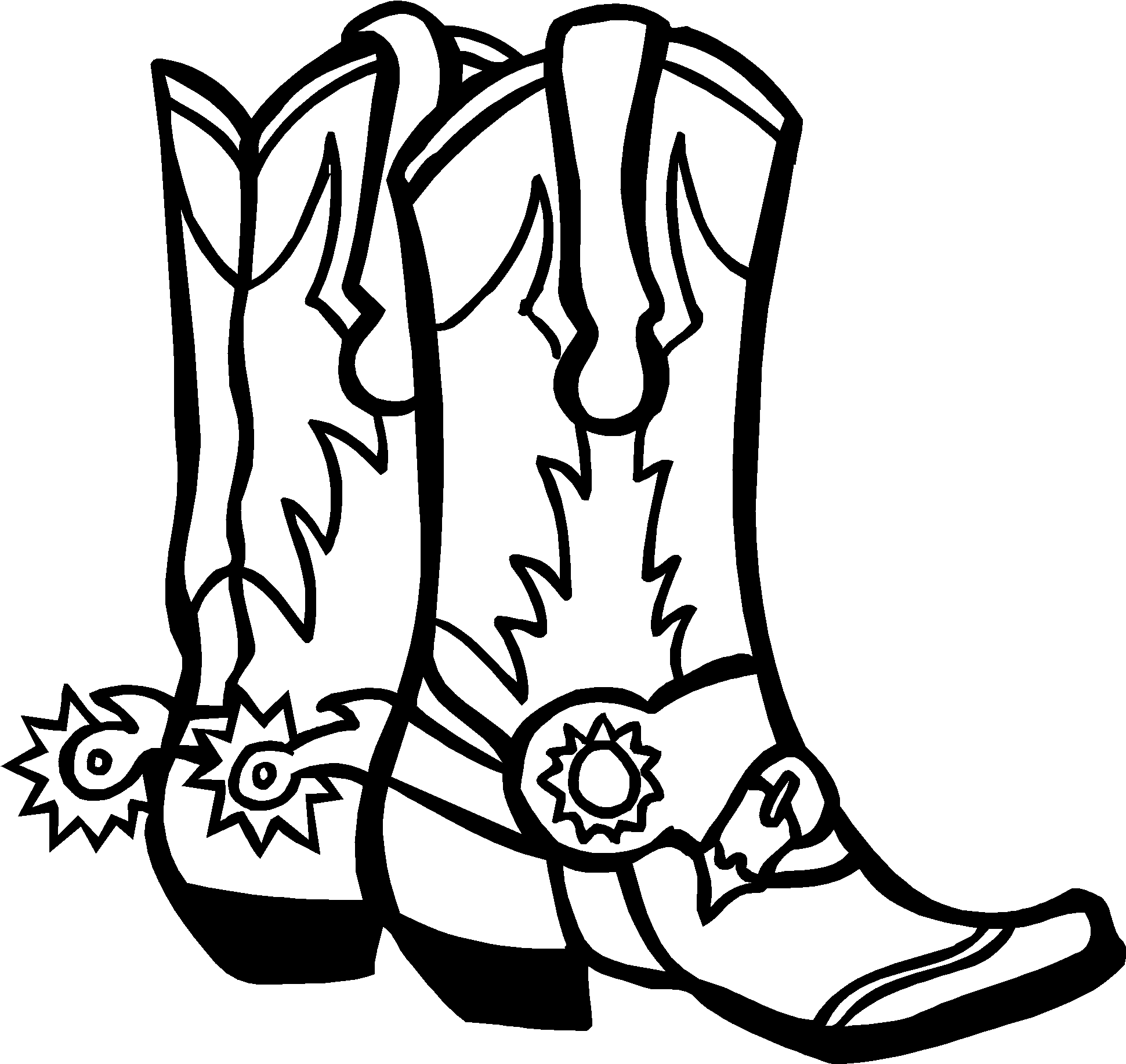 White Cowboy Boots Clipart - Png Download (2023x1923), Png Download