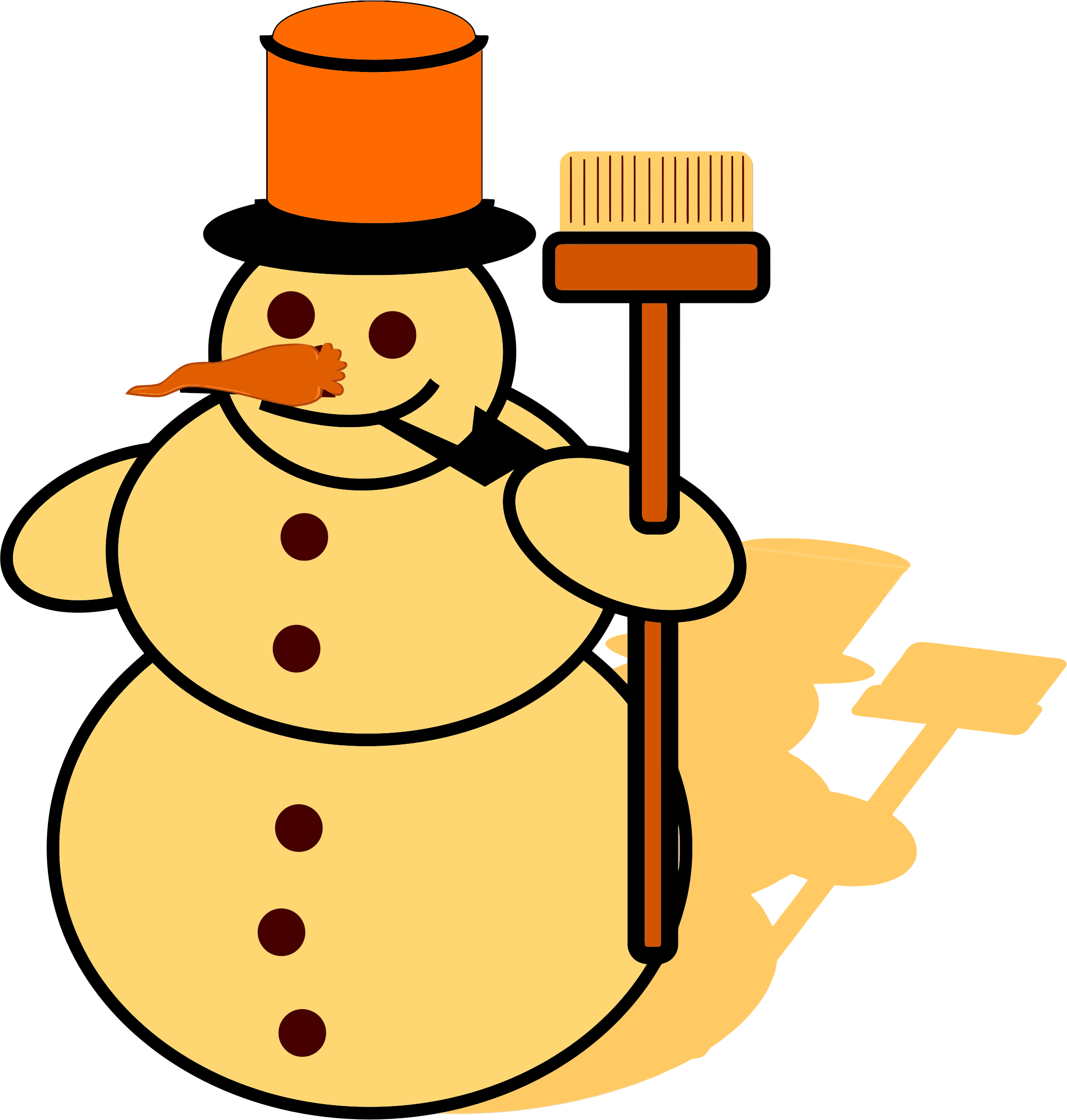 Key Clipart Yellow - Yellow Snowman - Png Download (2224x2334), Png Download