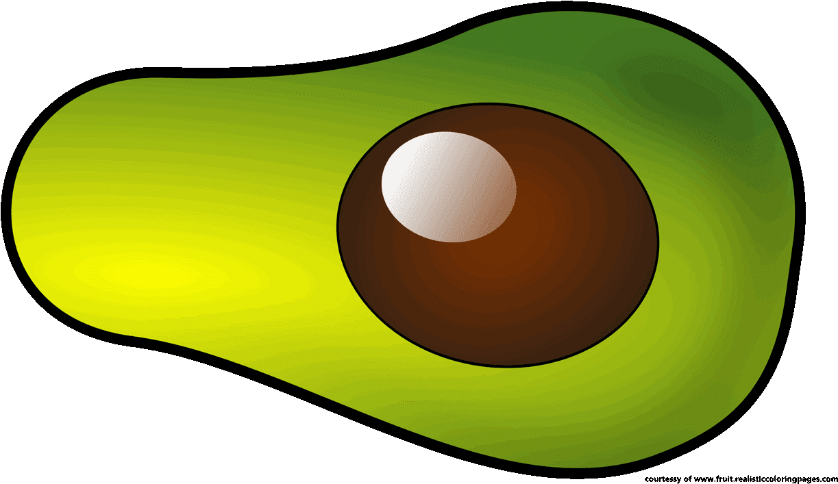 Clipart Transparent Great Avocado Fruit - Single Fruits And Vegetable Clipart - Png Download (1223x707), Png Download