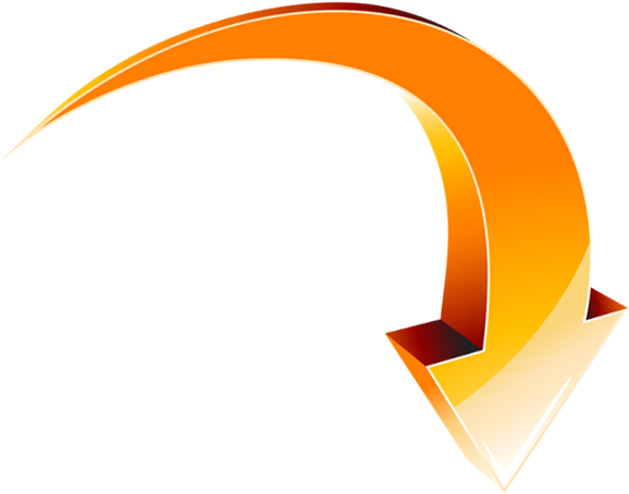 Curved Orange Arrow Png Clipart (653x653), Png Download