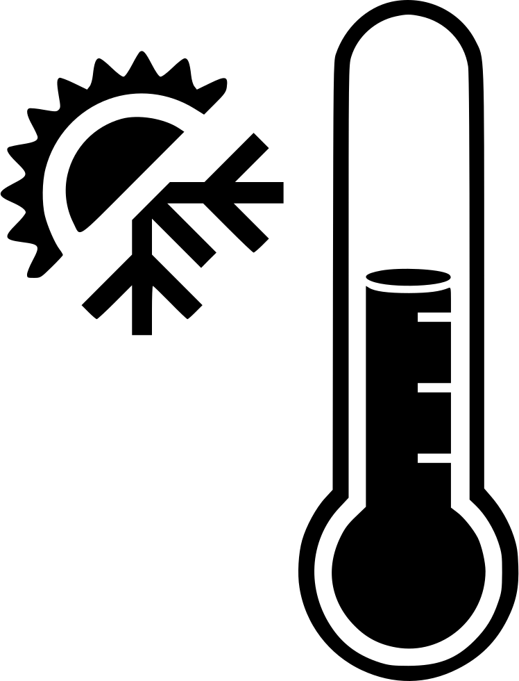 Thermometer Warm Temperature Svg Png Icon Free Download - Cold Thermometer Clipart Black And White Transparent Png (748x980), Png Download