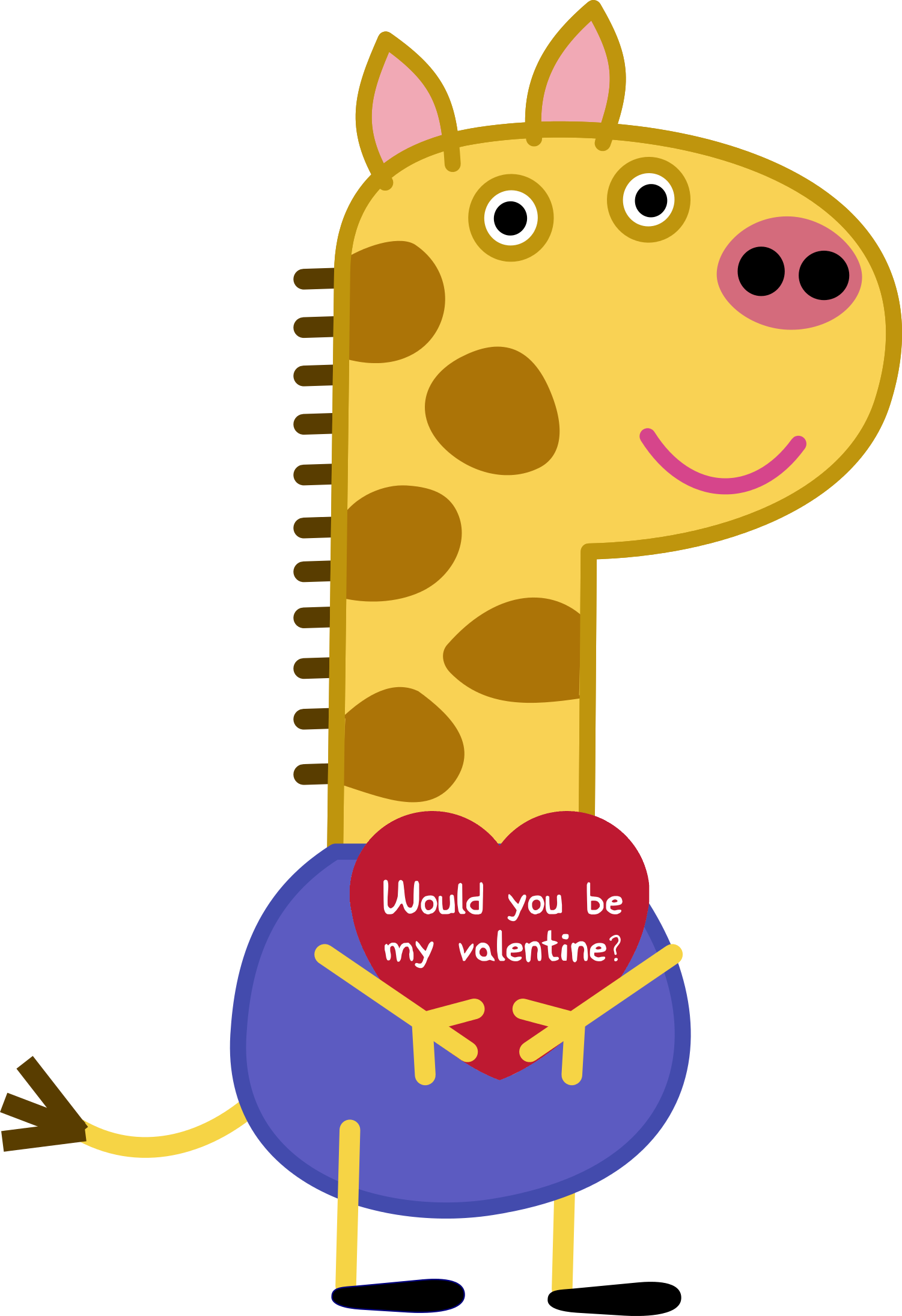 Clipart Giraffe Gerald, Clipart Giraffe Gerald Transparent - Gerald Giraffe Peppa Pig - Png Download (1501x2189), Png Download