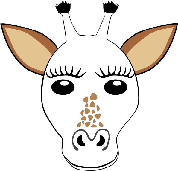 Giraffe Template Clip Art - Giraffe Head Coloring Sheet - Png Download (594x598), Png Download